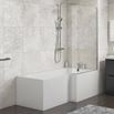 Charlie 1500 L-Shaped Shower Bath with Screen & Front Panel - Left Hand